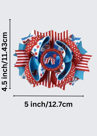 Whimsical Independence Day Bow Hair Clips