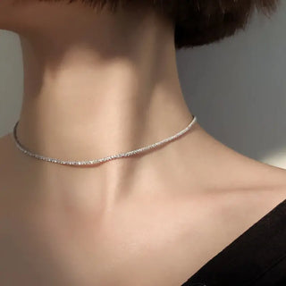 925 Silver, Minimalist Thin Chain Necklace