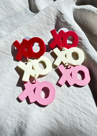 Xoxo Acrylic Earrings-W