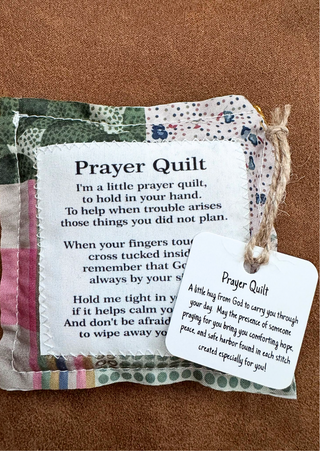 PREORDER-Handcrafted Prayer Quilt with Card-W