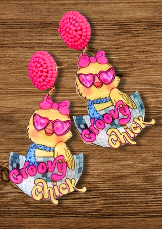 Groovy Chick Drop Earrings-W