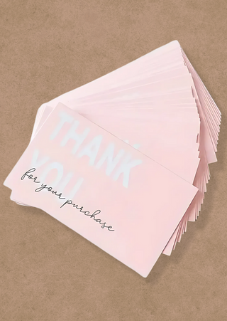 Rectangle Shape "THANK YOU" Cards(Set of 50pcs) RTS-W