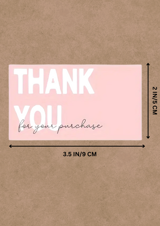 Rectangle Shape "THANK YOU" Cards(Set of 50pcs)-W