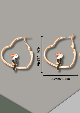 Pre order- Lovebird Hoop Earrings-W TAT 13-15 Days