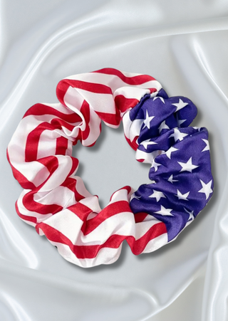 Star-Spangled Satin Scrunchies(MOQ-5)-W