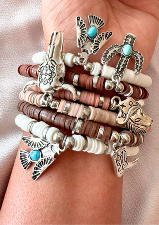 Cow Girl Western Mix-Style Bracelets Set Of 6-W