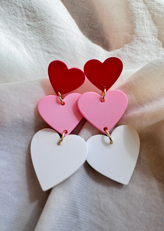 String of Heart Matte Earring