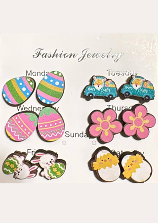 Easter Assorted Studs (Set of 6)-W (RTS)