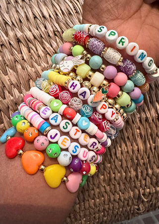 Easter Bead Bracelets-W