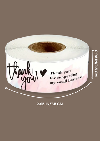 Rectangle "THANK YOU" Roll Stickers (Set of 40 pcs)-W