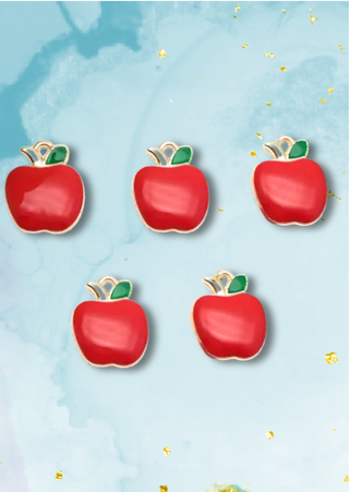 Pre order- Apple Charm Set of 5-W TAT 13-15 Days