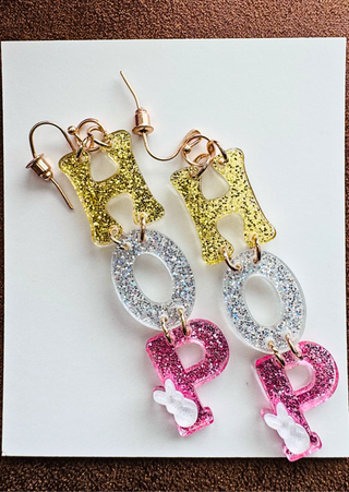 HOP Sparkle Drop Earrings(MOQ-3)-W