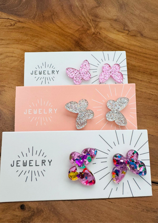 Assorted Butterflies Studs(MOQ-5)-W