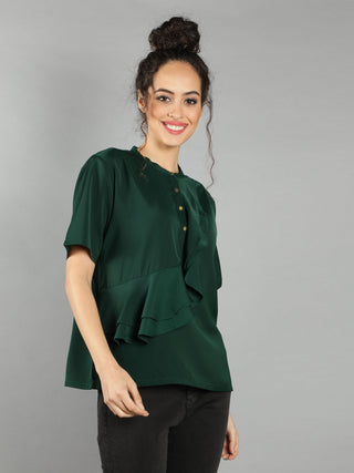 Front Ruffle Top-W