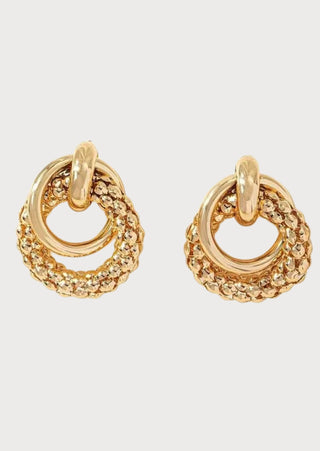 18K Gold Plated Ring Shape Earring