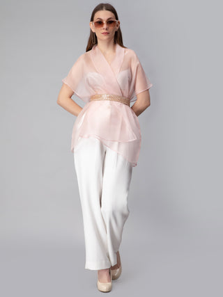 Organza Light Weight Cape With Belt