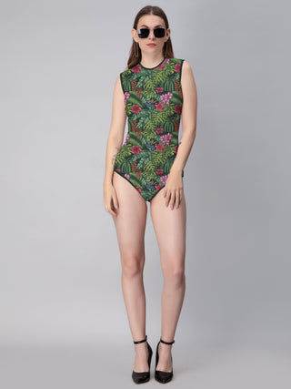 Printed Knitted Bodysuit