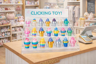 Pre-Order Viral Fidget Ice Cream Clicker Keychain/Bag Charm-W