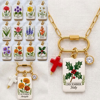 Pre-Order DIY Birth Month Floral Handmade Necklace-W