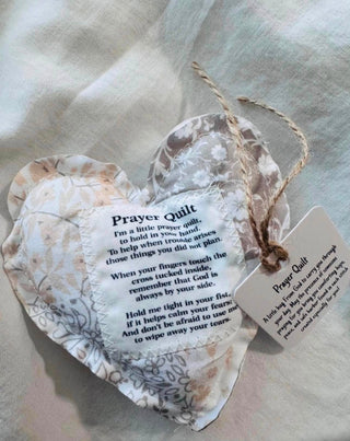 Faith Heart Prayer Quilts With Cross Inside Fall-W