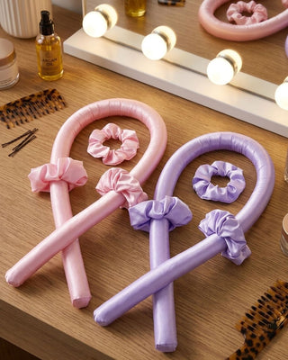 Luxury Satin Heatless Hair Curling Foam Rods-W