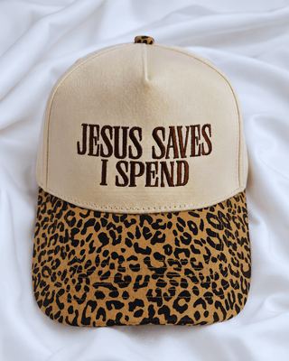 Pre-Order Embroidered Animal Print Cotton Curved Brim Caps-W
