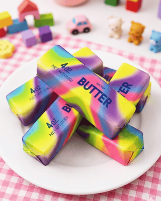 Viral Rainbow Salted Butter Stick Slow Rise Squishy-W