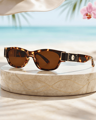 Summer Cat-eye Leopard Print Frame Brown Lens Sunglass-W