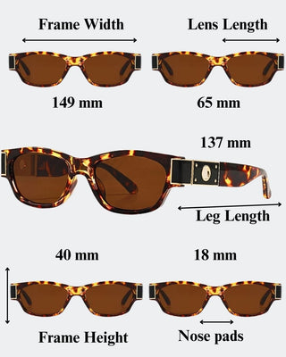 Summer Cat-eye Leopard Print Frame Brown Lens Sunglass-W