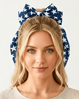Patriotic Hair Bow Tie(Set of 4)-W