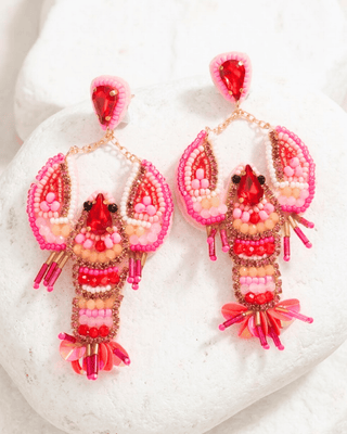 Handmade Lobster Earring-W