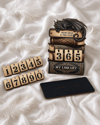 Dragon Book Reading Tracker Wooden-W
