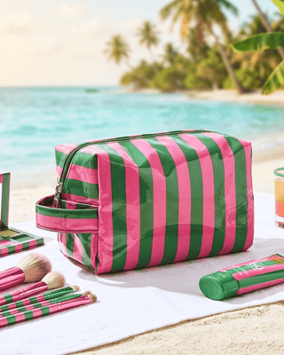 PVC Waterproof Striped Beach Make Up Bags-W