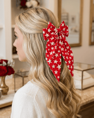 Patriotic Hair Bow Tie(Set of 4)-W