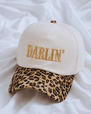 Pre-Order Embroidered Animal Print Cotton Curved Brim Caps-W