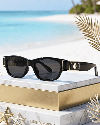 Summer Cat-eye Black Frame Lens & Temple Sunglass-W