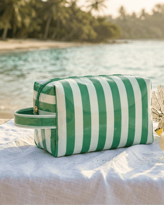 PVC Waterproof Striped Beach Make Up Bags-W