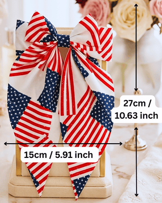 Patriotic Hair Bow Tie(Set of 4)-W