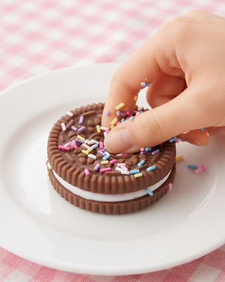 Viral Oreo Sprinkle Squishy Brown-W