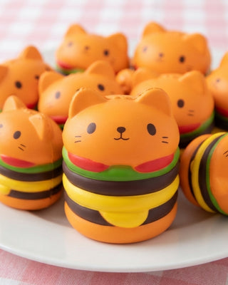 Viral Kawaii Jumbo Cat Burger Squishy-W