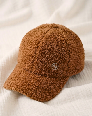 Pre-Order Fur Curved Brim Teddy Fabric Caps-W