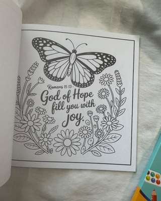 Faith Bible Coloring Book With Pencil Colour Set-W