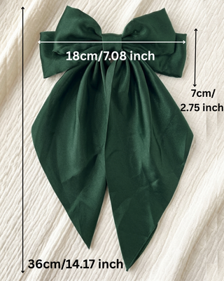 Fall Green, Peach & Amber Hair Bow Clips Set of 3-W