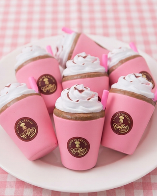 Viral Kawaii Coffee Cup with Whipped Creme Squishy-W