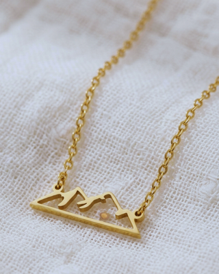 Faith Mustard Seed Mountain Charm Necklace-W