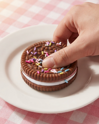 Viral Oreo Sprinkle Squishy Brown-W