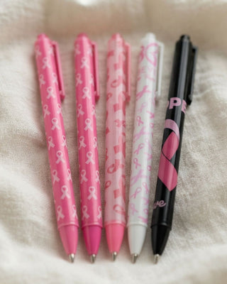 Pink Breast Cancer Awareness Ball Point Pens-W