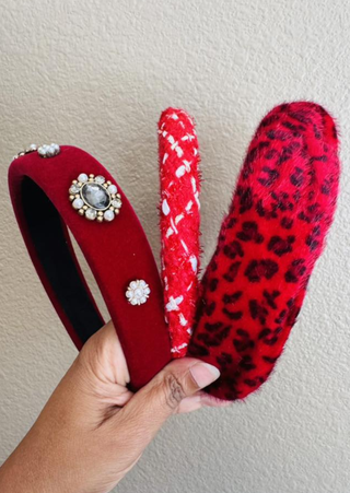 Red trio Headbands-W