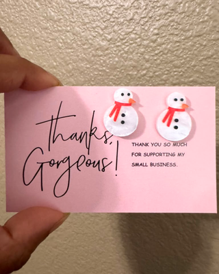 Holiday Acrylic Christmas Studs-W