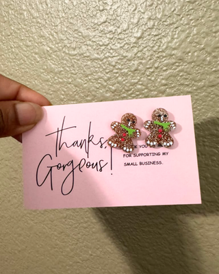 Holiday Acrylic Christmas Studs-W